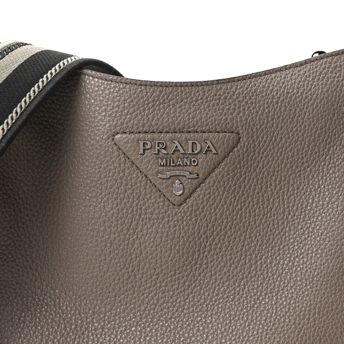 Prada Vitello Daino Soft Hobo Messenger Bag Argilla 8 of 10