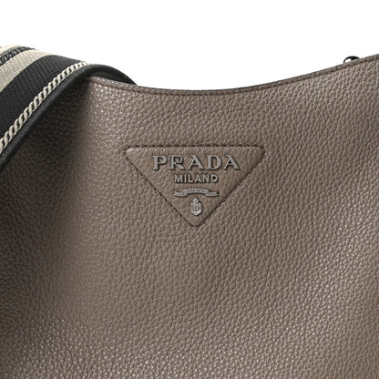 Prada Vitello Daino Soft Hobo Messenger Bag Argilla 8 of 10