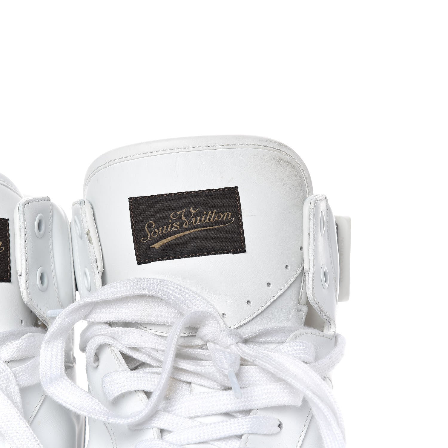 Louis Vuitton Calfskin Monogram Rivoli High Top Sneakers 10 White 19 of 22