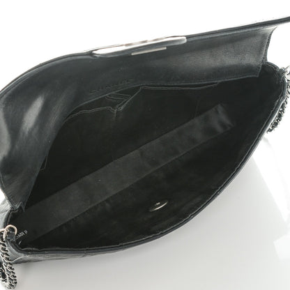 Chanel Lambskin Quilted East West Chocolate Bar Flap Black 5 of 9