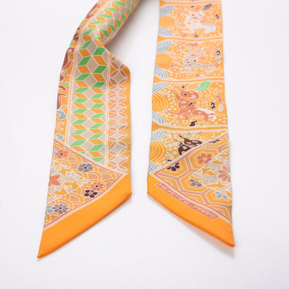 Hermes Silk Collections Imperiales Twilly Bouton D'Or Miel Vert 4 of 4