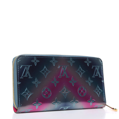 Louis Vuitton Metallic Vernis Degrade Zippy Wallet Blue Pink 3 of 8