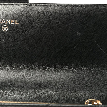 Chanel Goatskin Quilted Chic Pearls Clutch With Chain Black 13 of 15