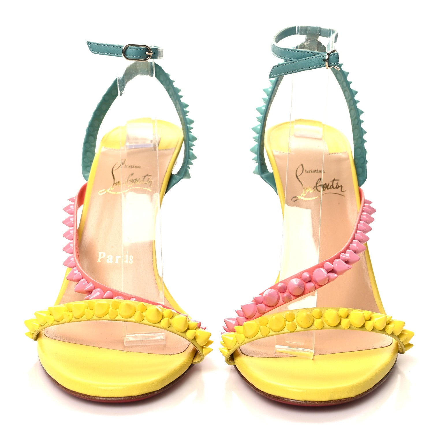 Christian Louboutin Nappa Spikes Mafaldina 100 Sandals 37.5 Version Multi 2 of 10