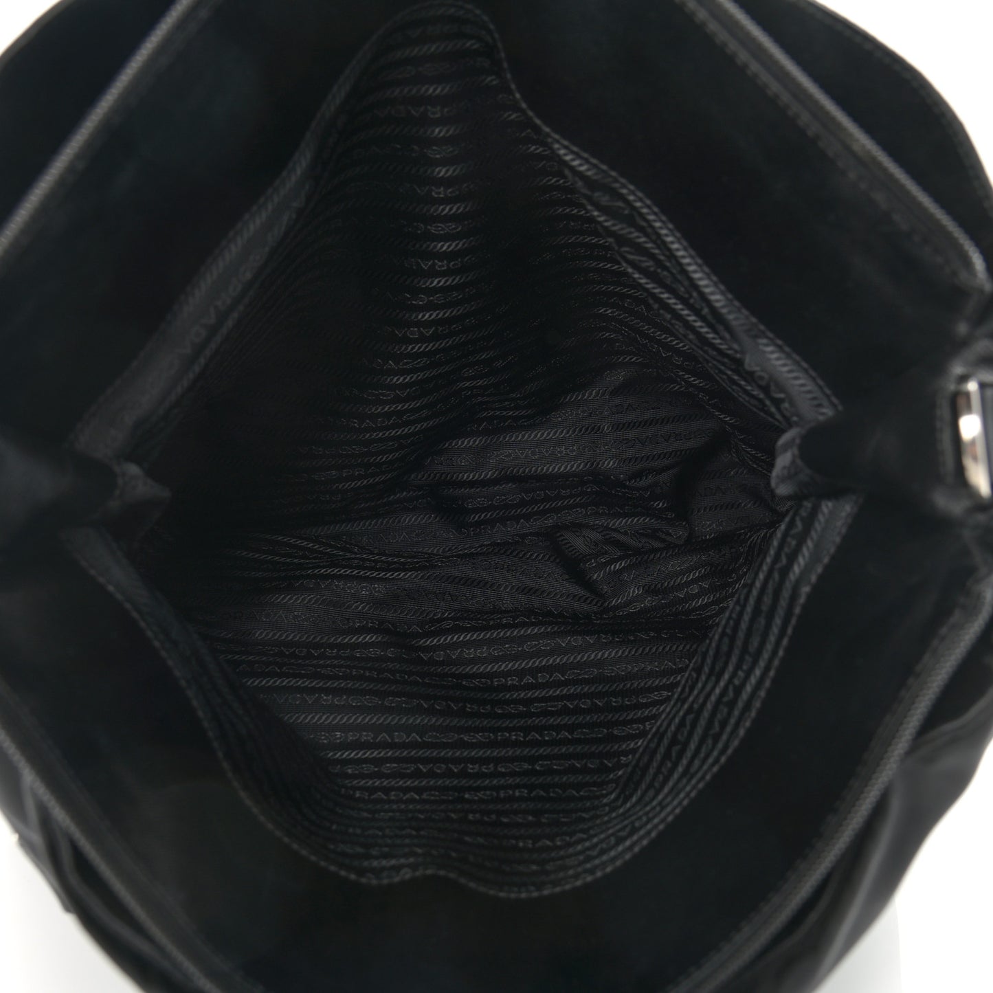 Nylon Saffiano Front Pocket Tote Black