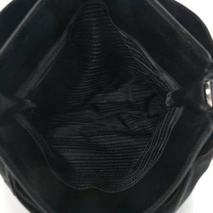 Prada Nylon Saffiano Front Pocket Tote Black 5 of 14