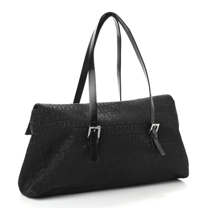 Fendi Zucchino Small Shoulder Bag Black 2 of 8