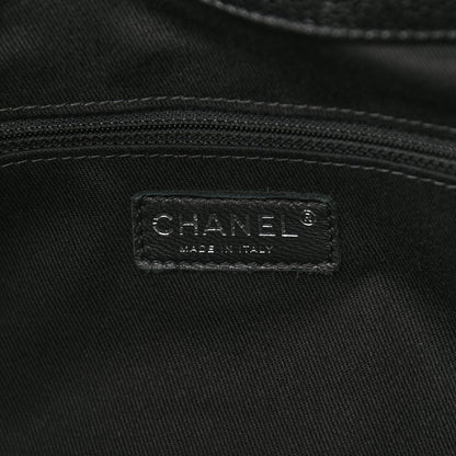 Chanel Caviar Quilted CC Timeless Soft Tote Black 6 of 10