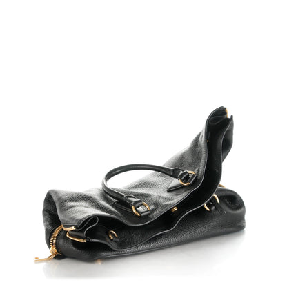 Prada Cervo Deerskin Side Zip Tote Nero Black 12 of 12