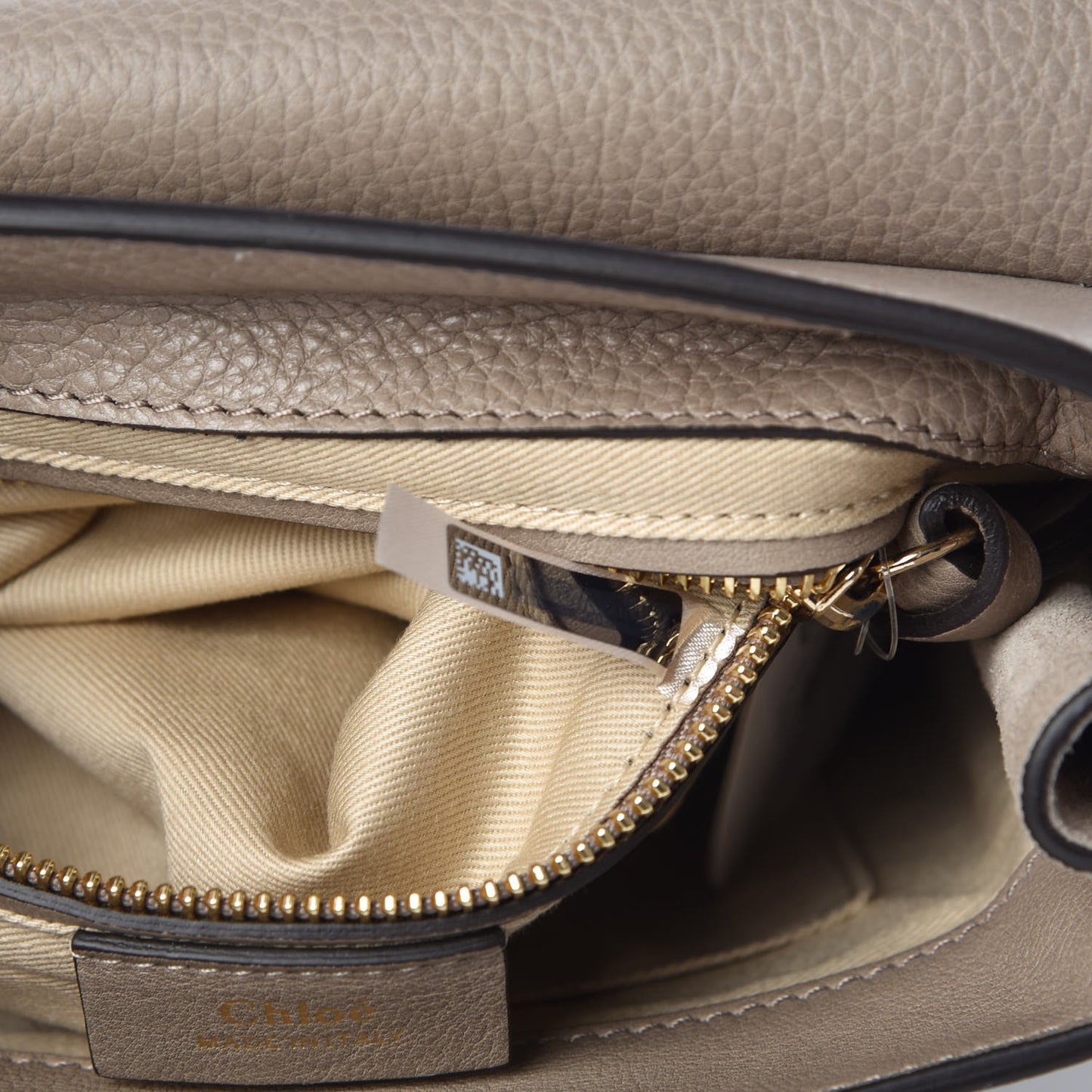 Suede Calfskin Small Faye Backpack Motty Grey