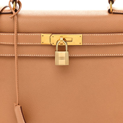 Hermes Courchevel Kelly Retourne 28 Naturelle 8 of 19