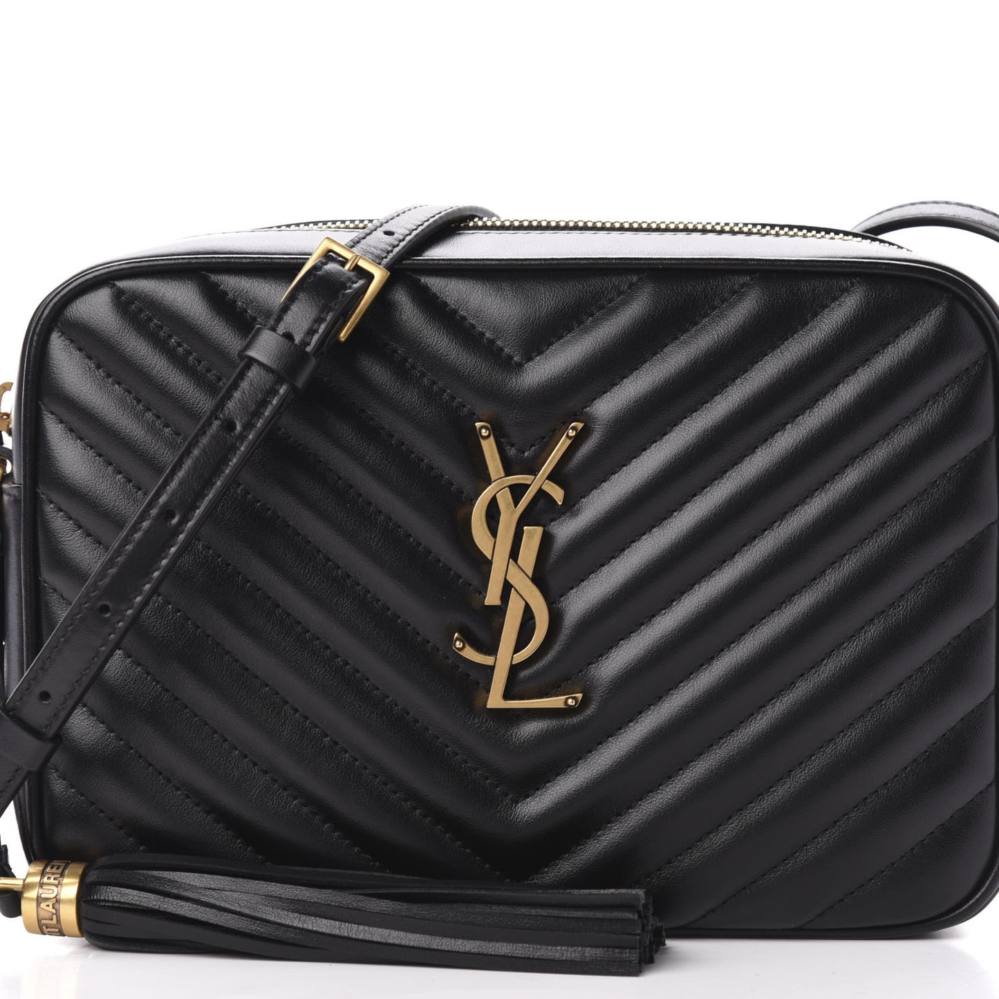 Calfskin Matelasse Monogram Lou Camera Bag Black