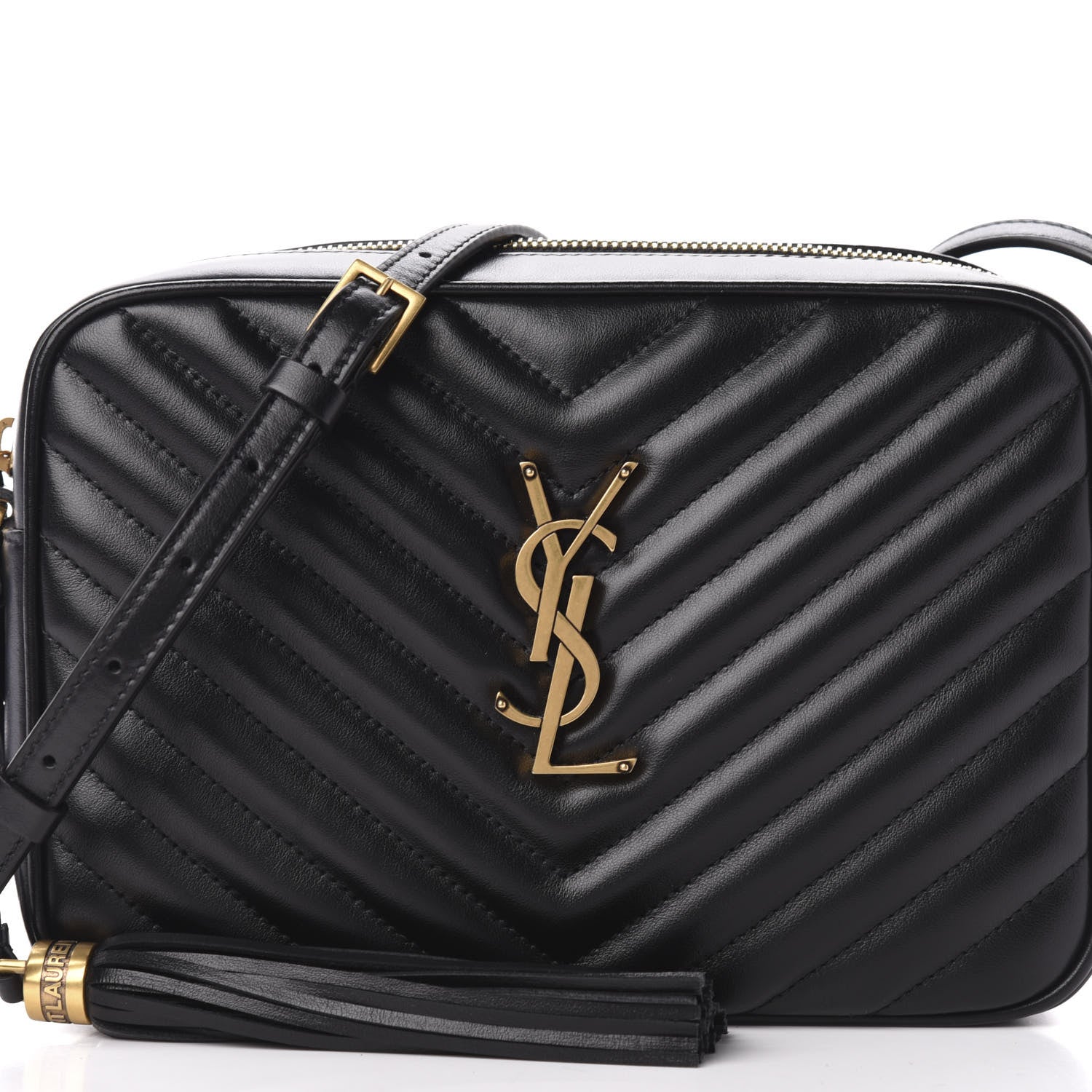 Saint Laurent Calfskin Matelasse Monogram Lou Camera Bag Black 10 of 10