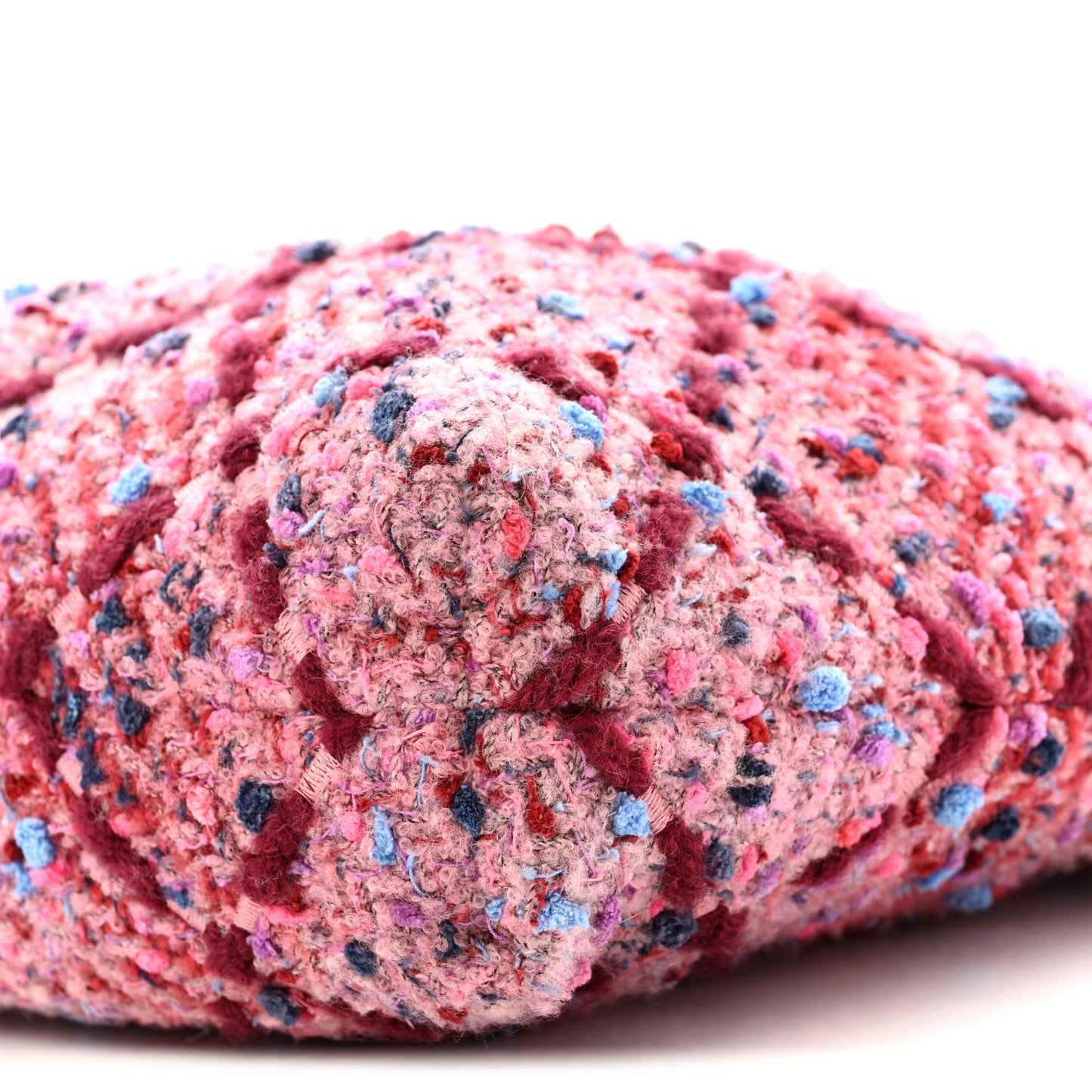 Tweed Quilted Chanel 22 Pink Burgundy