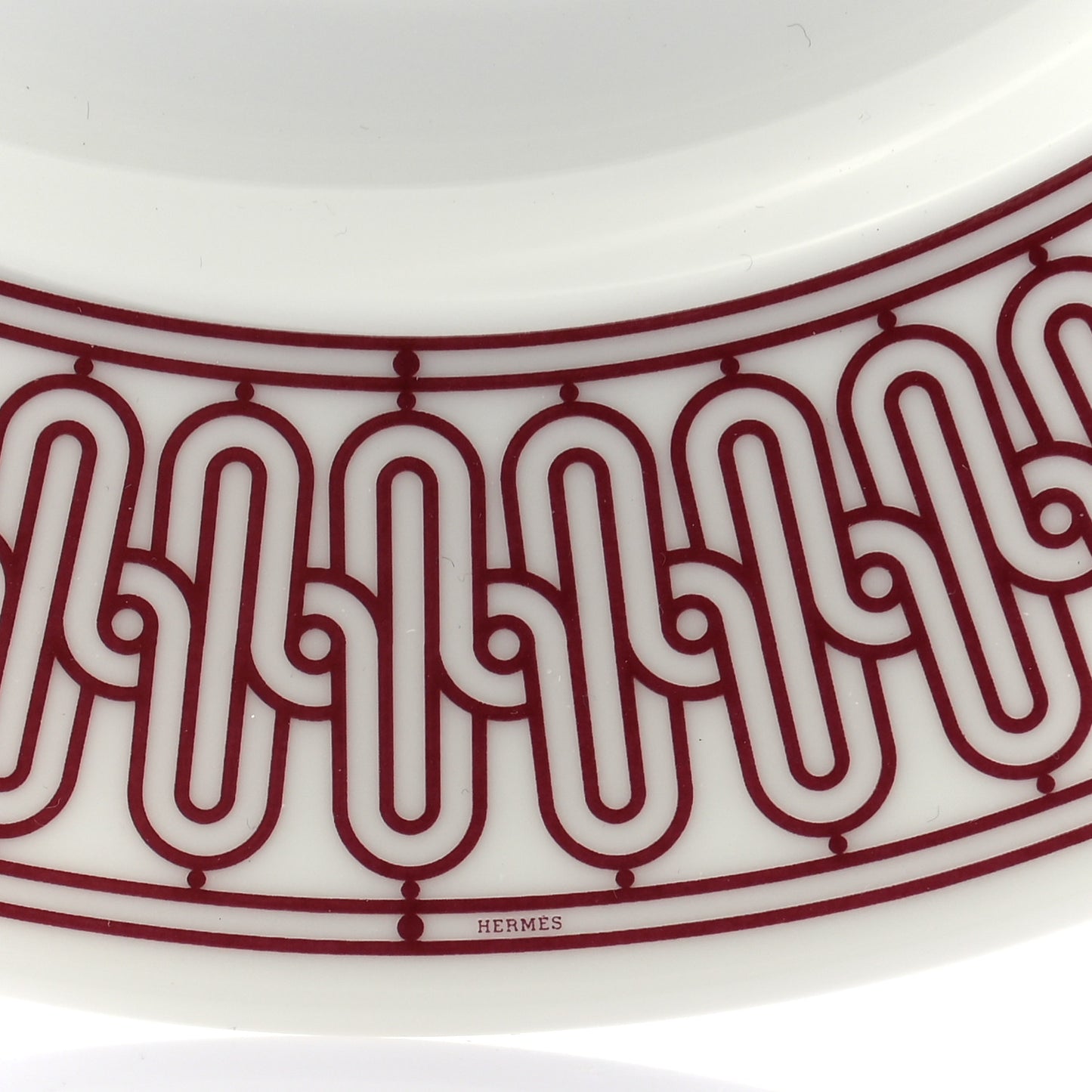 Porcelain H Deco Dessert Plate Rouge