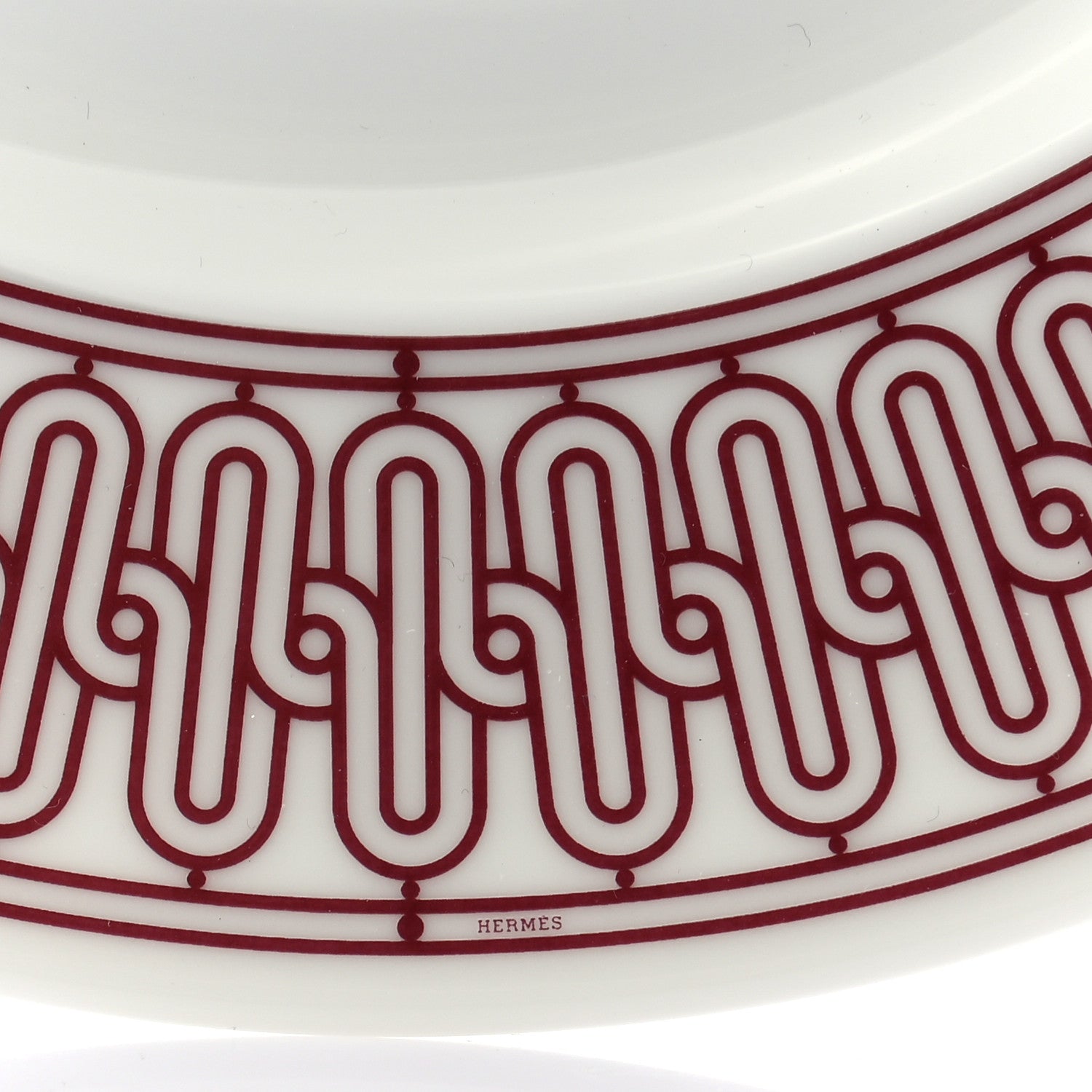 Hermes Porcelain H Deco Dessert Plate Rouge 5 of 7
