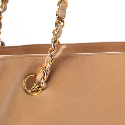 Chanel Lambskin Quilted Tote Beige 7 of 9