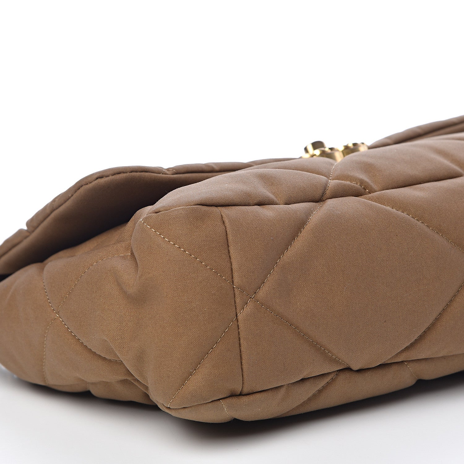 Chanel Canvas Quilted Large 19 Flap Bronze 8 of 11