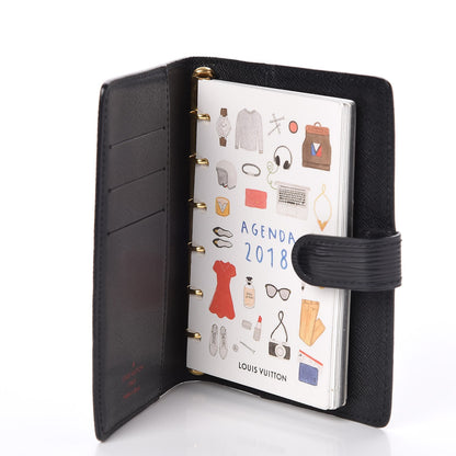Louis Vuitton Epi Small Ring Agenda Cover Black 5 of 10