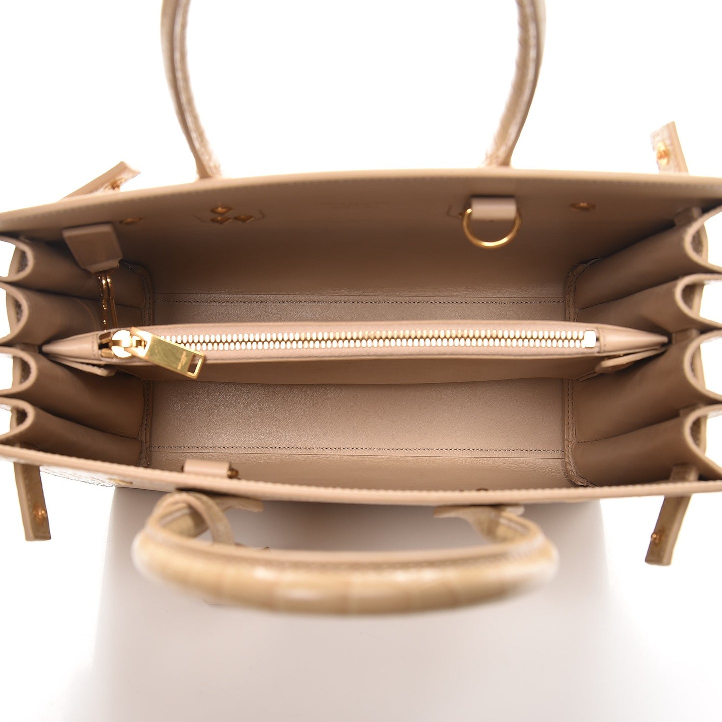 Calfskin Crocodile Embossed Baby Sac De Jour Nude