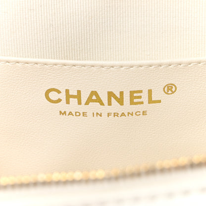 Chanel Lambskin Quilted CC In Love Heart Bag White 6 of 10