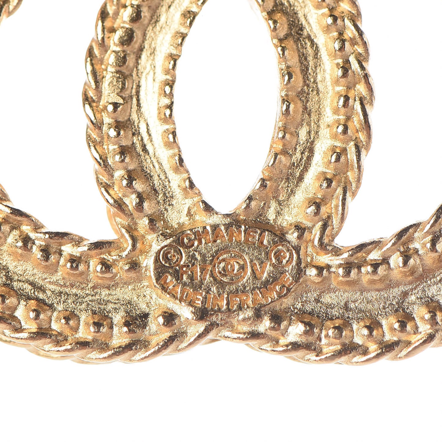 CC Drop Earrings Matte Gold