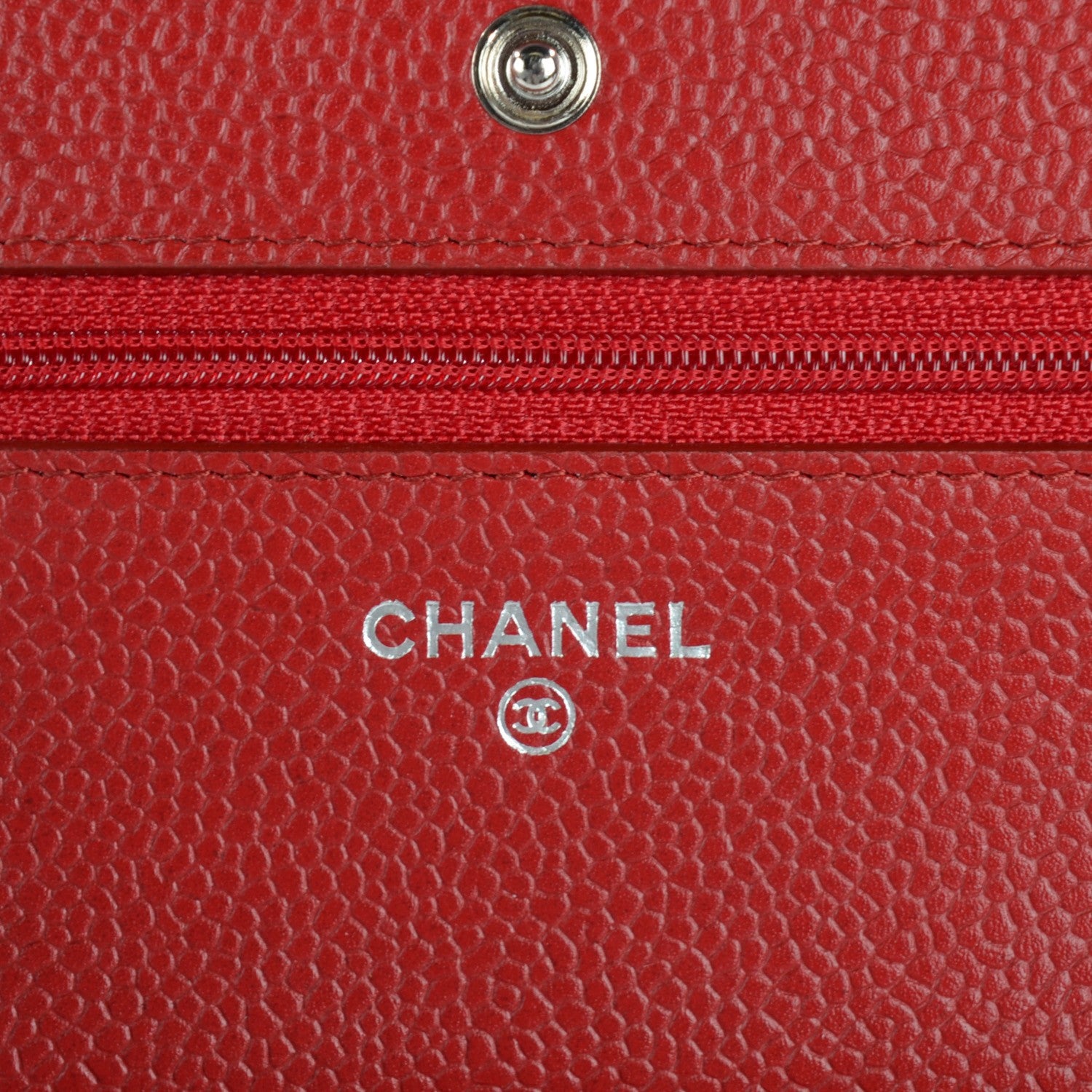 Chanel Caviar Quilted Wallet On Chain WOC Dark Red 7 of 9