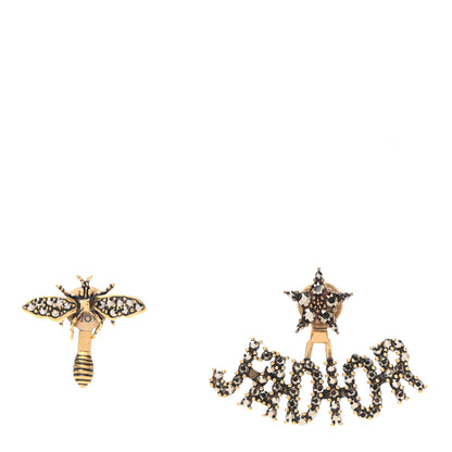 Christian Dior Metal Crystal J'adior Earrings Aged Gold 1 of 4