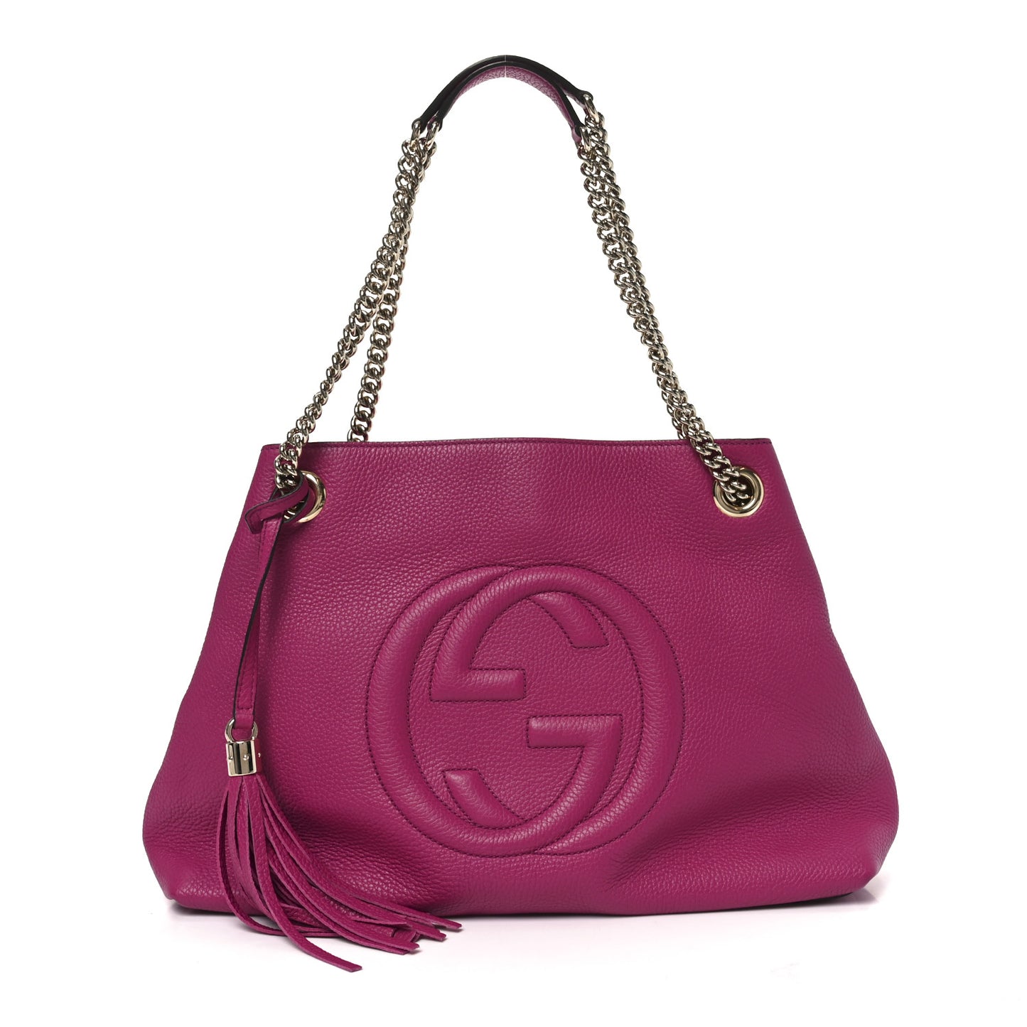 Cellarius Calfskin Medium Soho Chain Shoulder Bag Bright Bouganville