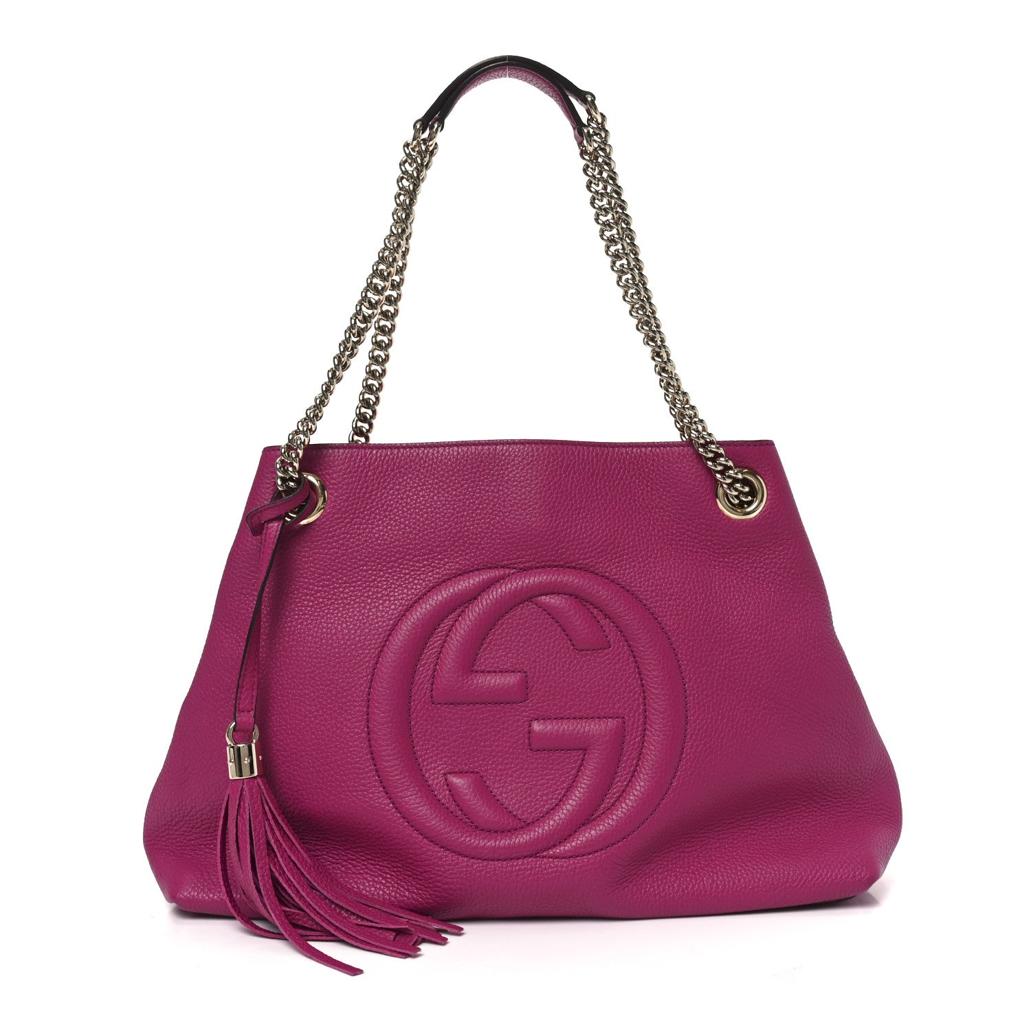 Gucci Cellarius Calfskin Medium Soho Chain Shoulder Bag Bright Bouganville 1 of 10
