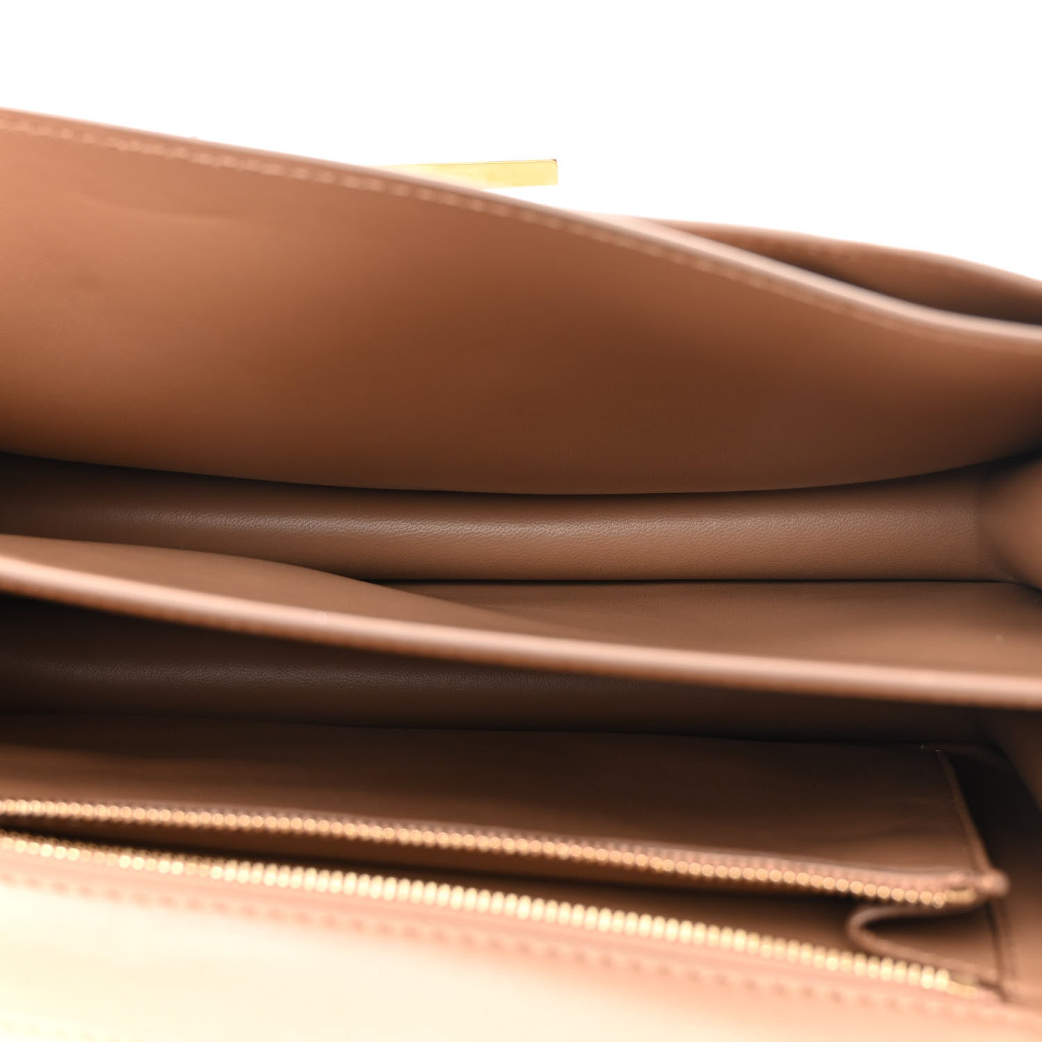 Burberry Calfskin Monogram Embossed Medium TB Bag Light Camel 5 of 10