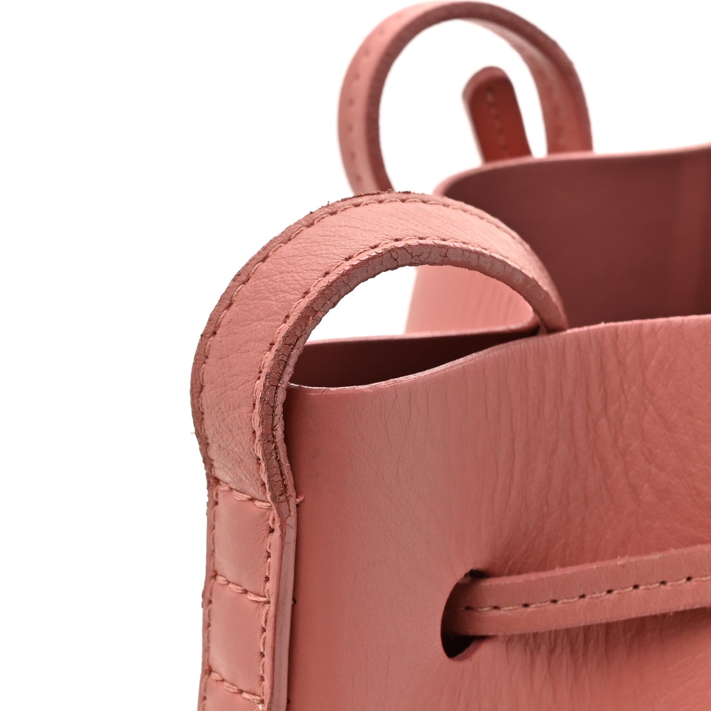 Calfskin Mini Bucket Bag Blush