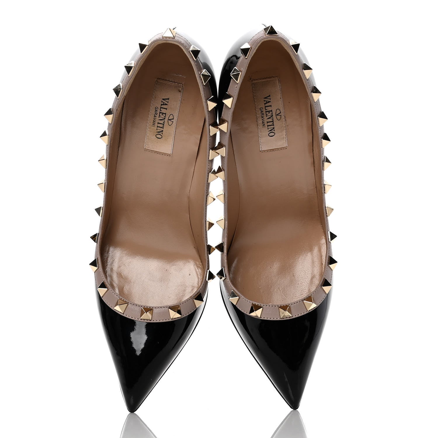 Valentino Garavani Patent Rockstud 100mm Pumps 37.5 Black Poudre 5 of 10