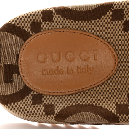 Gucci Monogram Jumbo GG Mens Slide Sandals 8 Camel Ebony 9 of 14