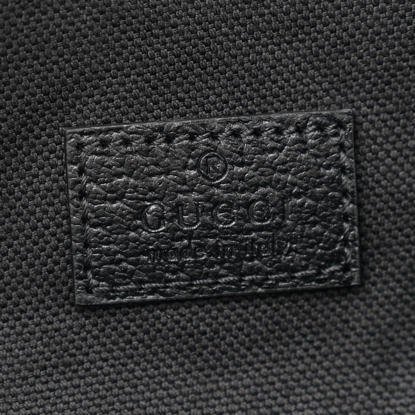 Monogram Jumbo GG Textured Dollar Calfskin Web Belt Bag Black