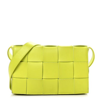 Bottega Veneta Lambskin Maxi Intrecciato Cassette Crossbody Bag Acid Kiwi 1 of 11