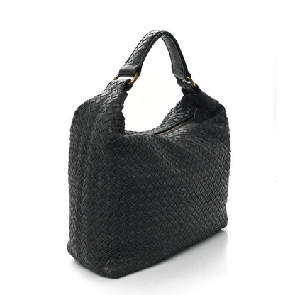 Bottega Veneta Nappa Intrecciato Pyramid Hobo Ferro Gray 2 of 12