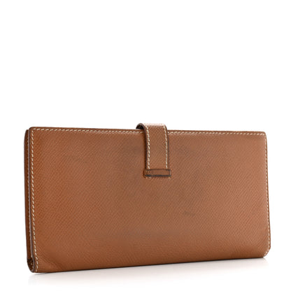 Hermes Courchevel Bearn Gusset Wallet Gold 3 of 8