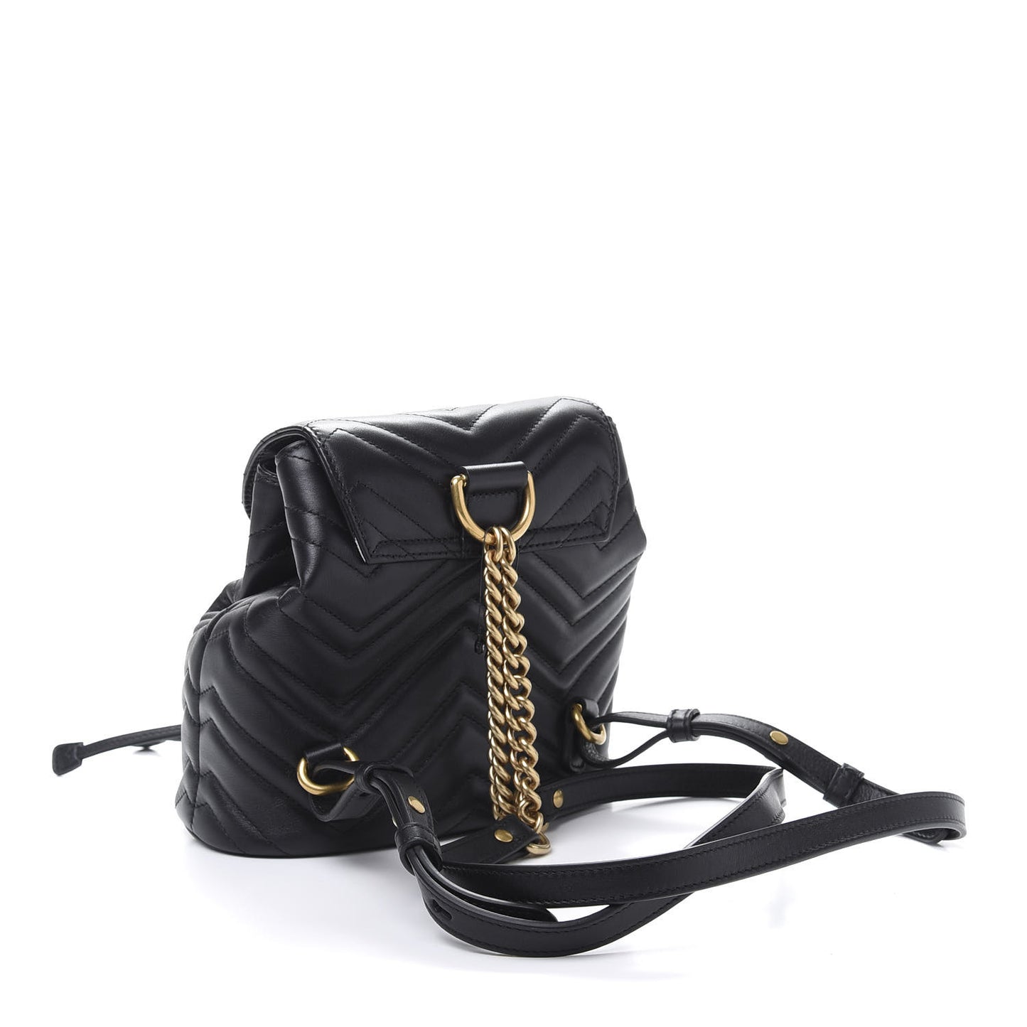 Calfskin Matelasse GG Marmont Flap Backpack Black