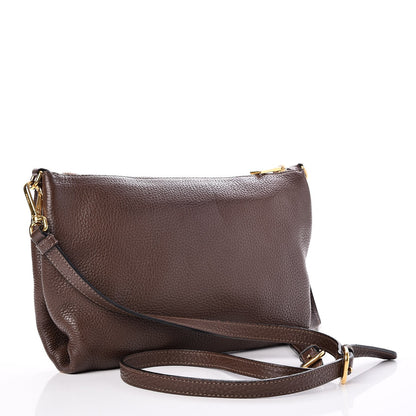 Prada Vitello Daino Zippered Crossbody Bag Bruciato 3 of 10