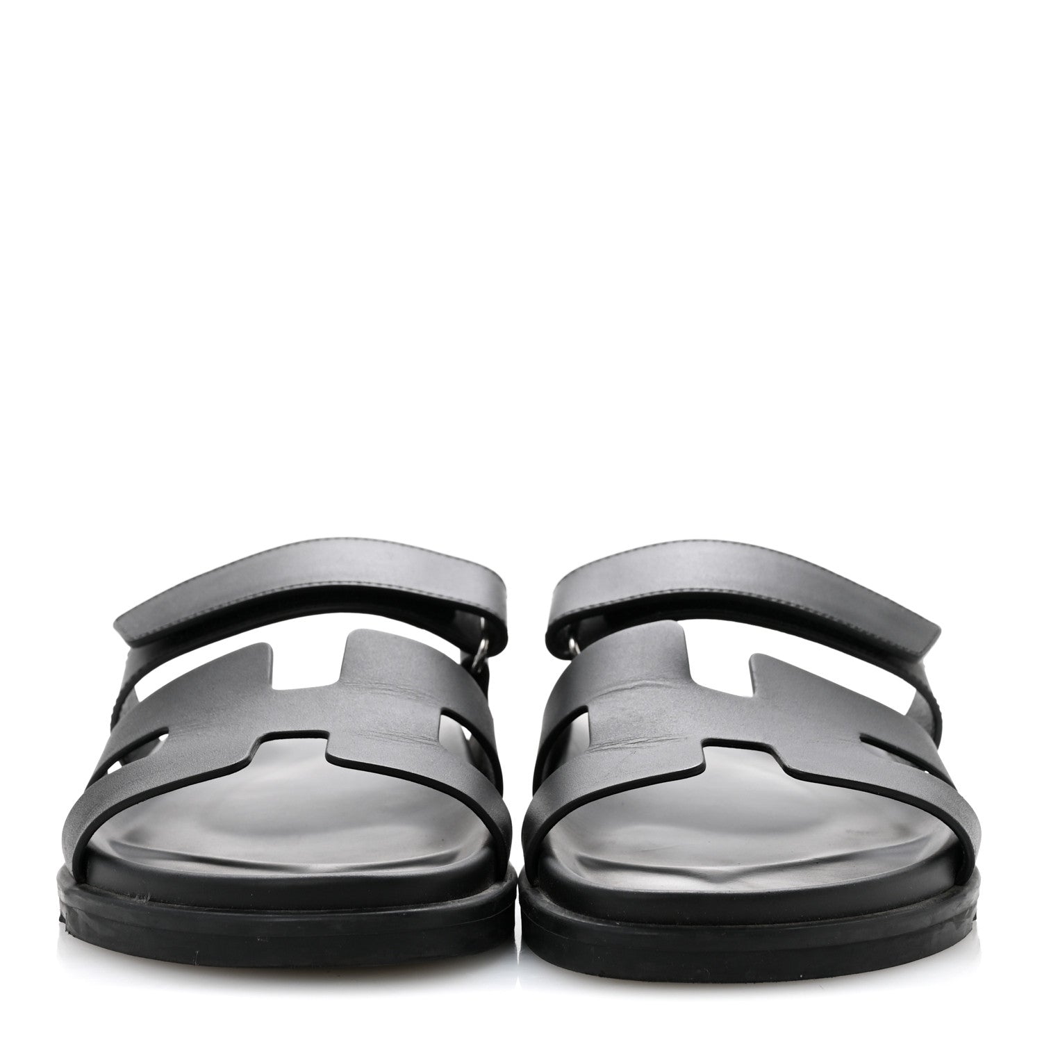 Hermes Calfskin Womens Chypre Sandals 41 Black 3 of 9