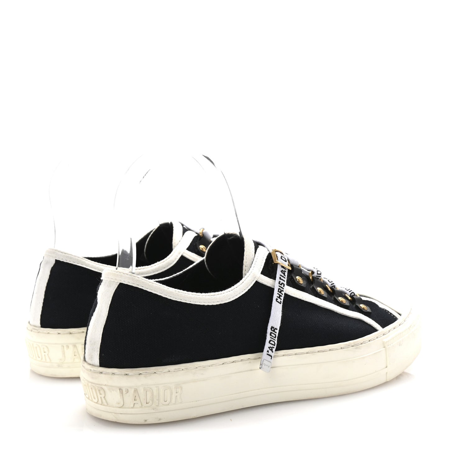 Canvas Walk'N'Dior Low Top Sneakers 39 Black
