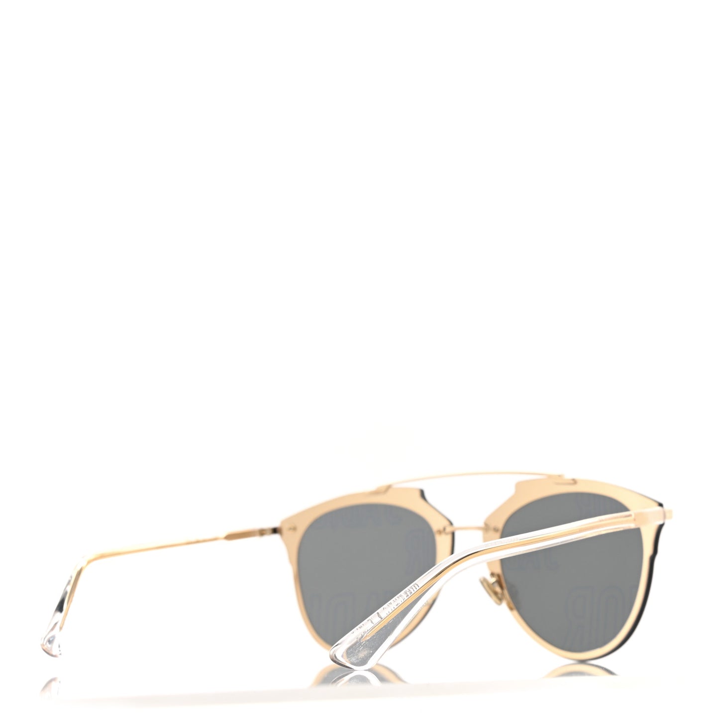 Reflected Prism Mirrored Sunglasses Black Gold