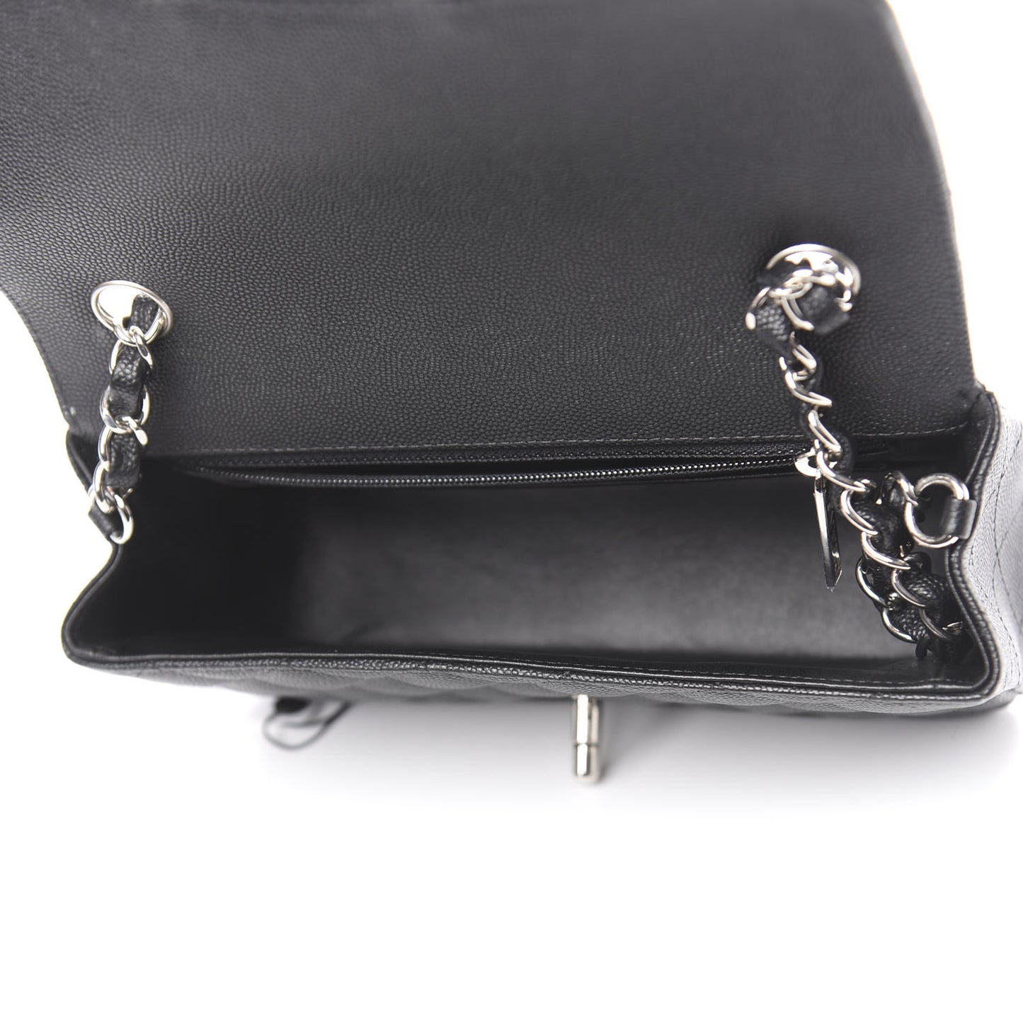 Caviar Quilted Mini Rectangular Flap Black