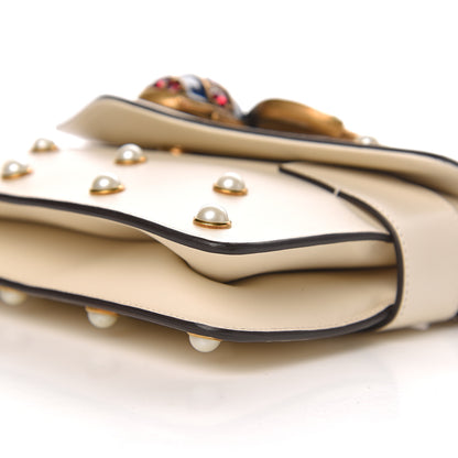 Gucci Nappa Pearl Studded Mini Queen Margaret Broadway Shoulder Bag Mystic White 8 of 10