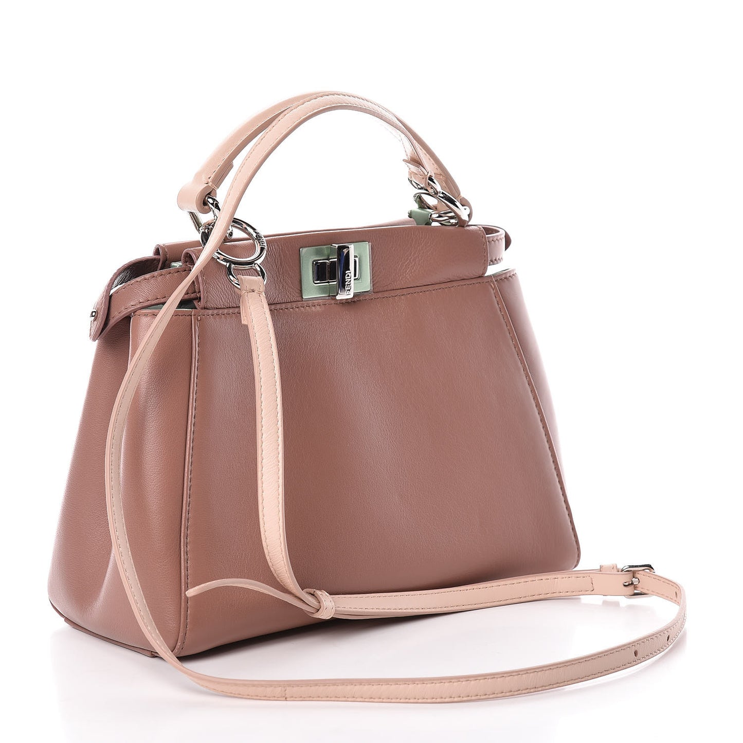 Nappa Colorblock Mini Peekaboo Iconic Satchel English Rose Plaster Oxigen
