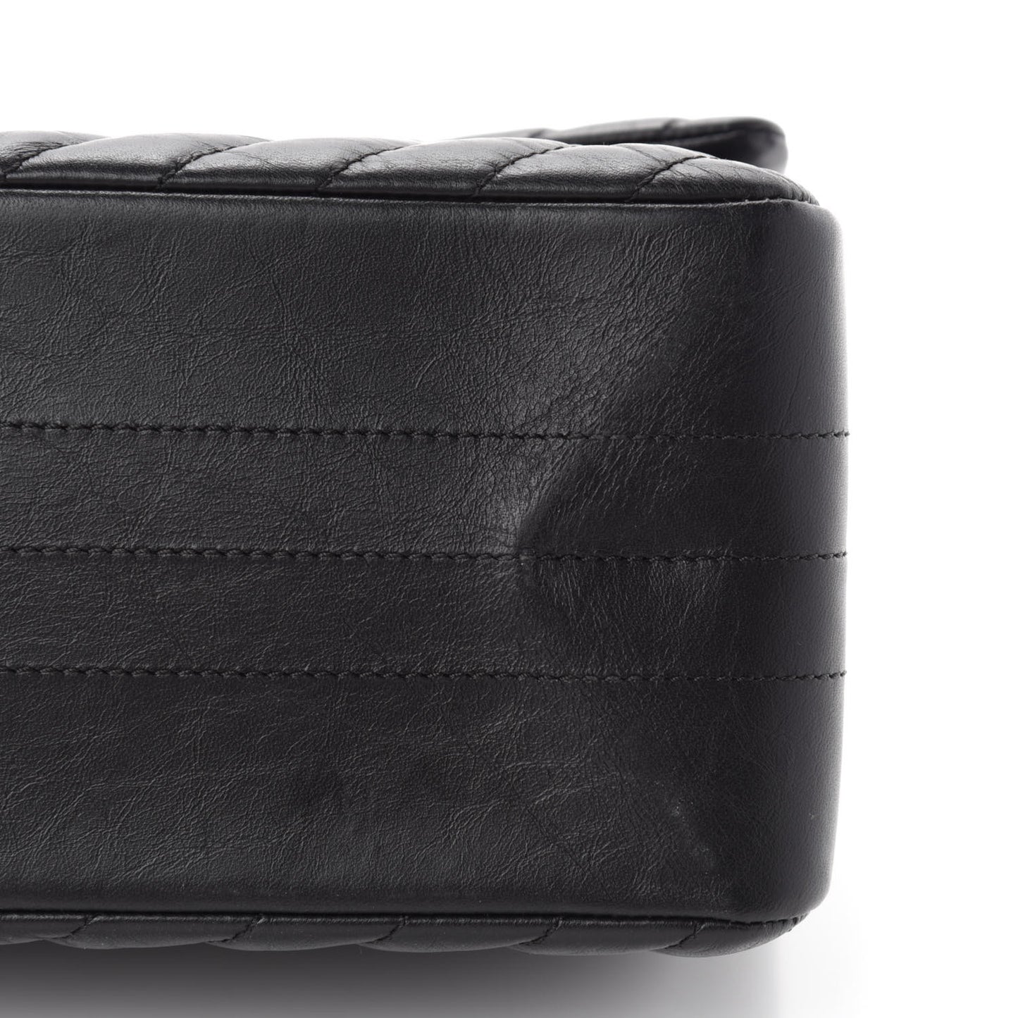 Aged Calfskin Chevron Quilted 2.55 Reissue 227 Flap So Black