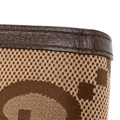 Gucci Monogram Jumbo GG Textured Dollar Calfskin Diana Compact Wallet Camel Ebony New Acero 11 of 11