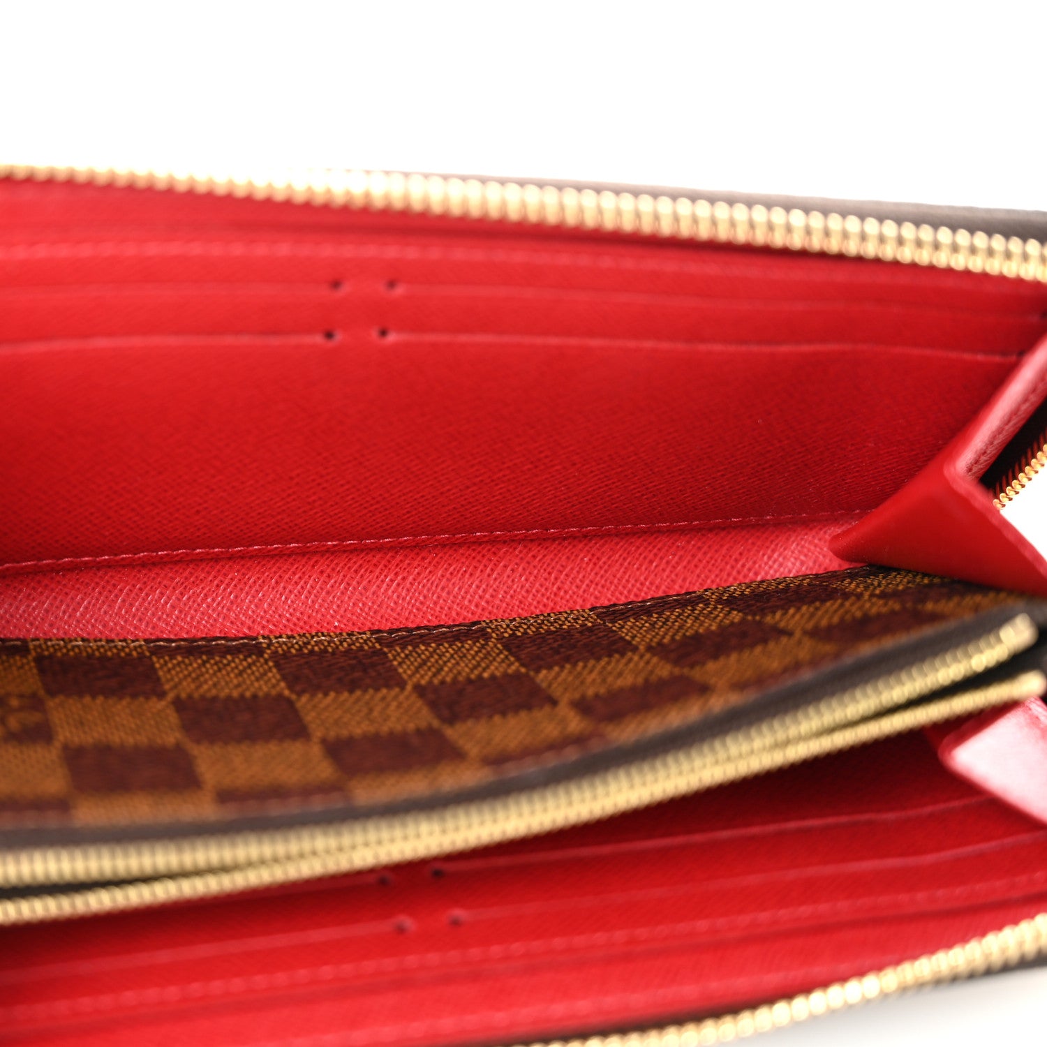 Louis Vuitton Damier Ebene Clemence Wallet Cherry 5 of 10