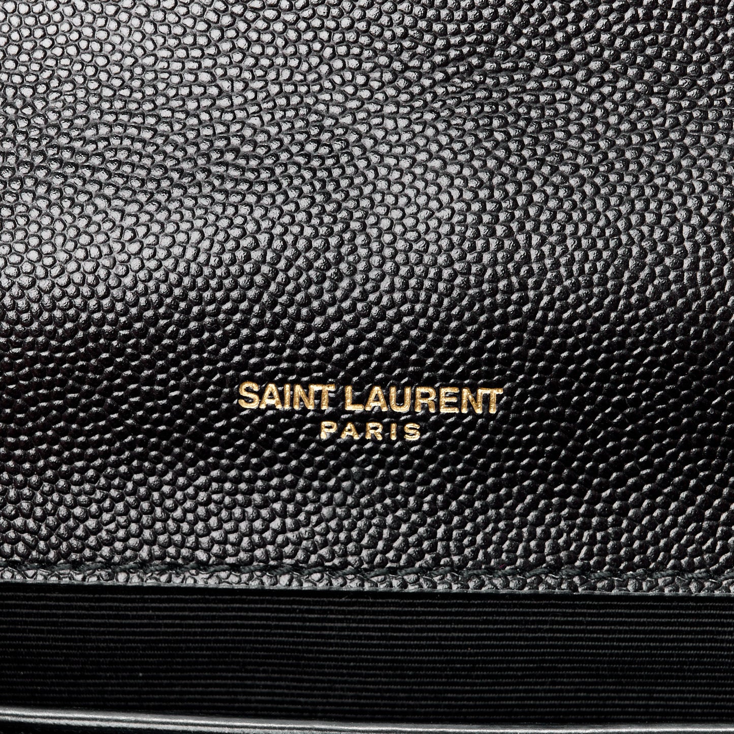SAINT LAURENT Grain De Poudre Textured Mixed Matelasse Triquilt Medium Monogram Satchel Black